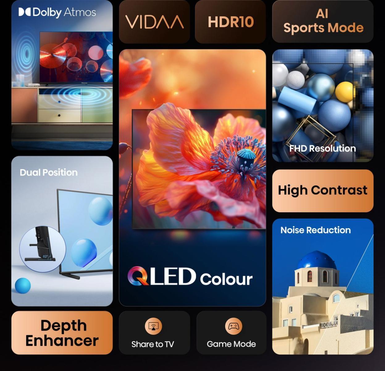  - Televisão Hisense 40A5Q 40" QLED Full HD VIDAA