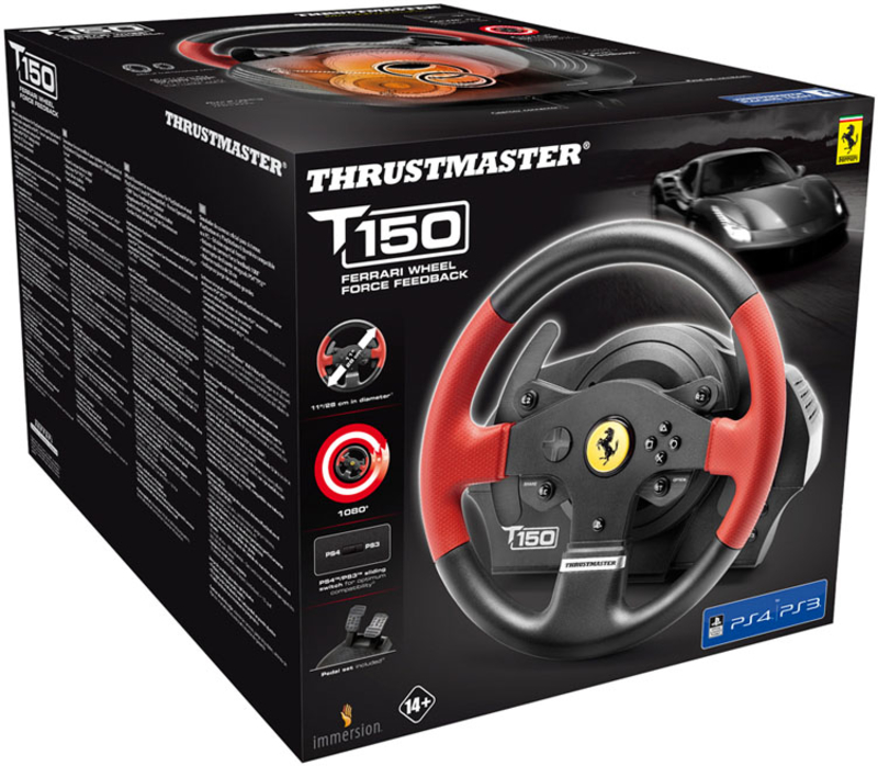 Volante + Pedais Thrustmaster T150 Ferrari Edition PS4 / PS3 / PC