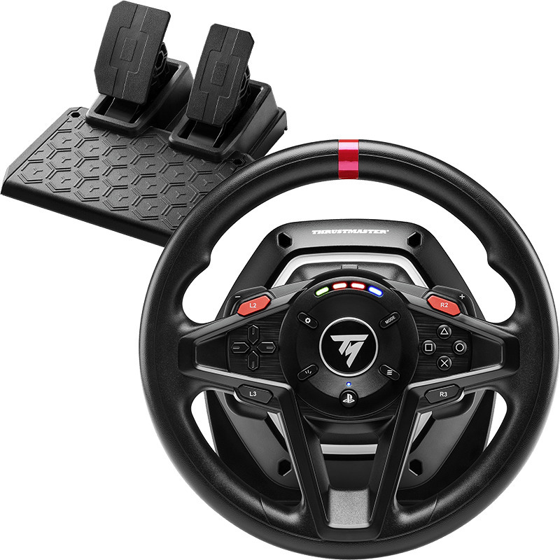 Volante + Pedais Thrustmaster T128 Force Feedback - PS5 / PS4 / PC