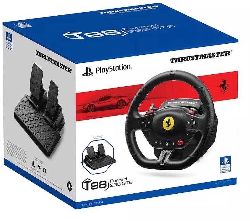 Thrustmaster - Volante + Pedais Thrustmaster T98-P Ferrari 296 GTB Edition PS5 / PS4 / PC