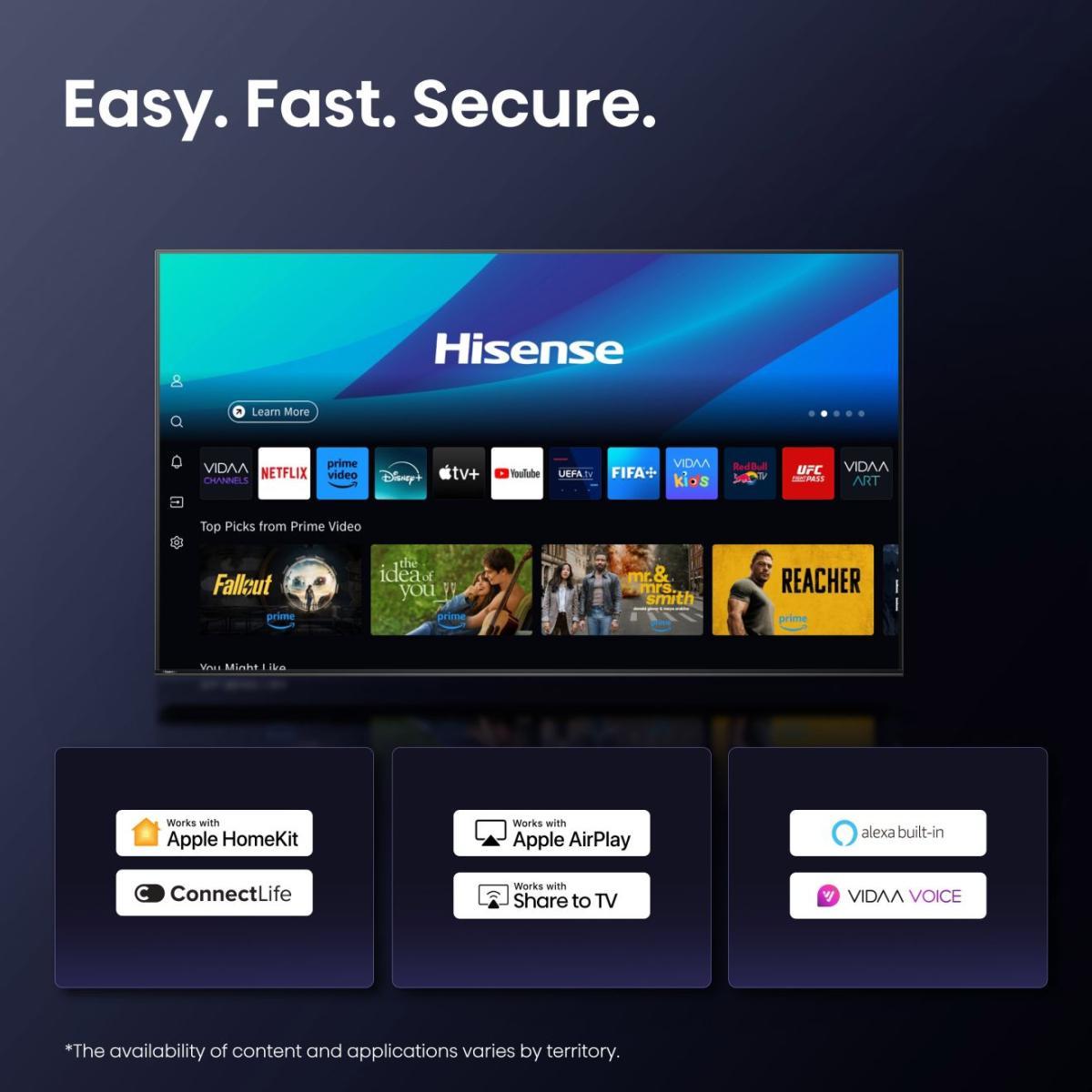  - Televisão Hisense 43A6Q 43" LED UltraHD 4K VIDAA