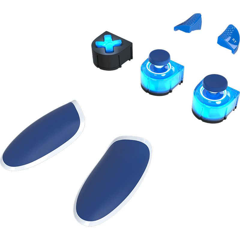 Pack Acessórios para Gamepad Thrustmaster eSwap X LED Azul Crystal