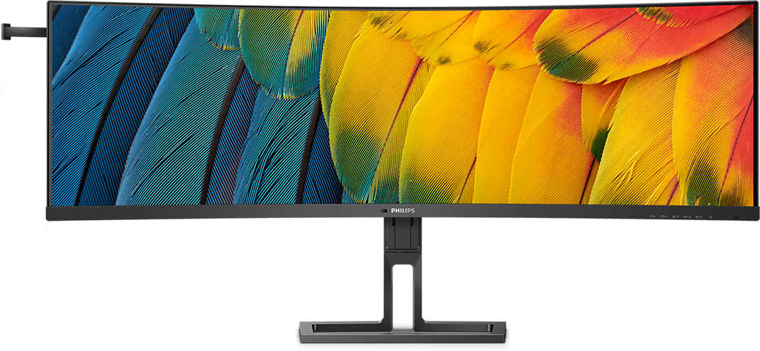 Monitor Curvo Philips Série 6000 45" 45B1U6900C VA Dual-QHD 75Hz USB-C (PD100W) KVM C/Webcam