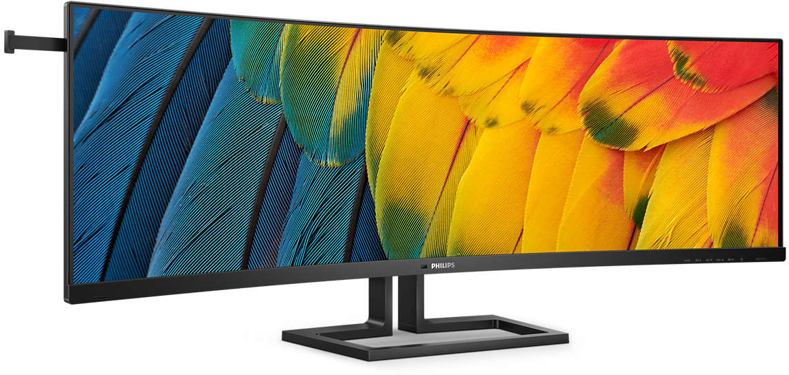 Philips - Monitor Curvo Philips Série 6000 45" 45B1U6900C VA Dual-QHD 75Hz USB-C (PD100W) KVM C/Webcam