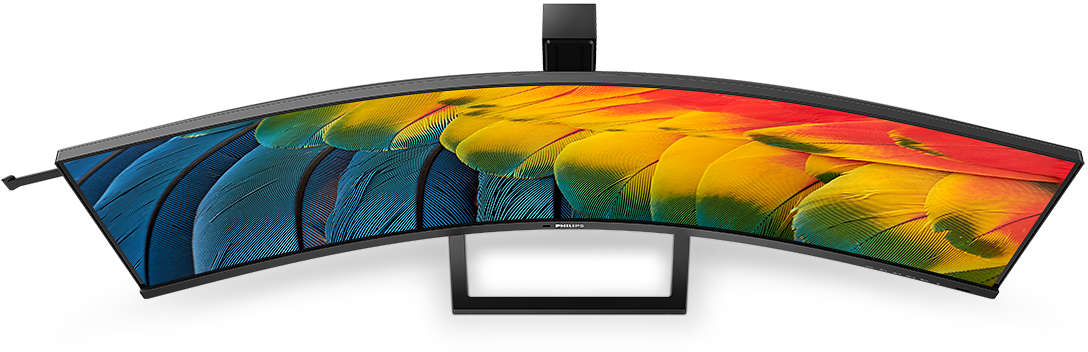 Philips - Monitor Curvo Philips Série 6000 45" 45B1U6900C VA Dual-QHD 75Hz USB-C (PD100W) KVM C/Webcam