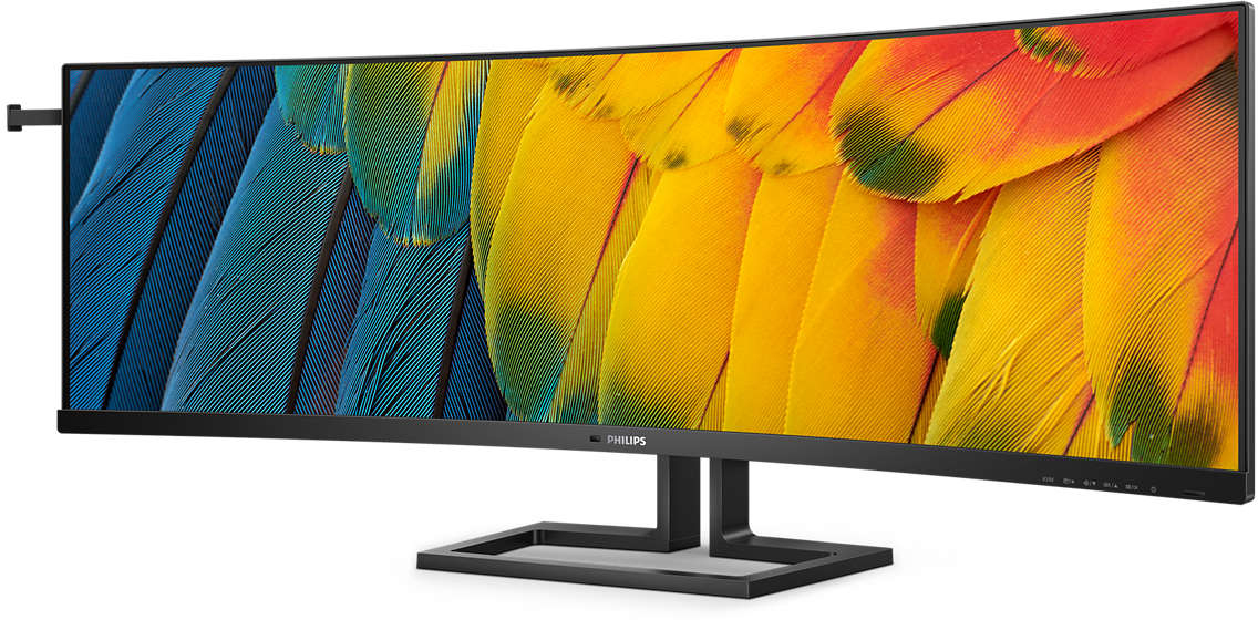 Philips - Monitor Curvo Philips Série 6000 45" 45B1U6900C VA Dual-QHD 75Hz USB-C (PD100W) KVM C/Webcam