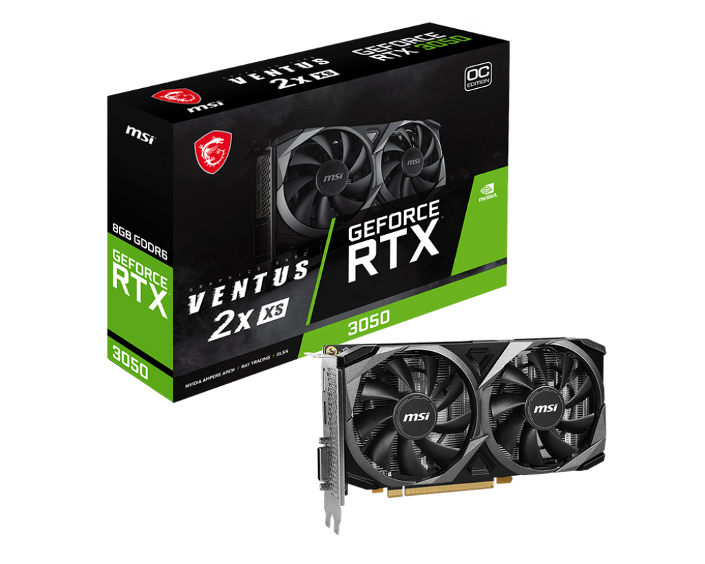 MSI - Gráfica MSI GeForce® RTX 3050 VENTUS 2X XS OC 8GB GDDR6