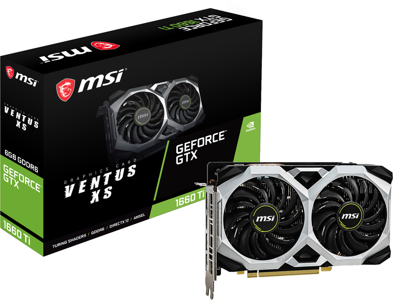 Gráfica MSI GeForce® GTX 1660 Ti VENTUS XS 6G OC