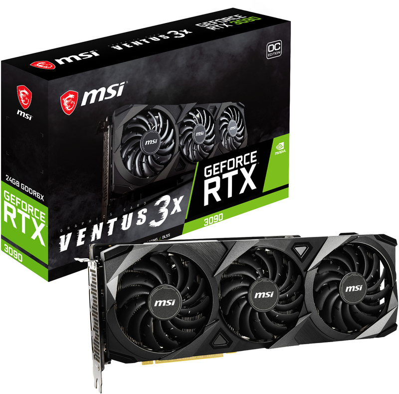 MSI - Gráfica MSI GeForce® RTX 3090 VENTUS 3X OC 24G