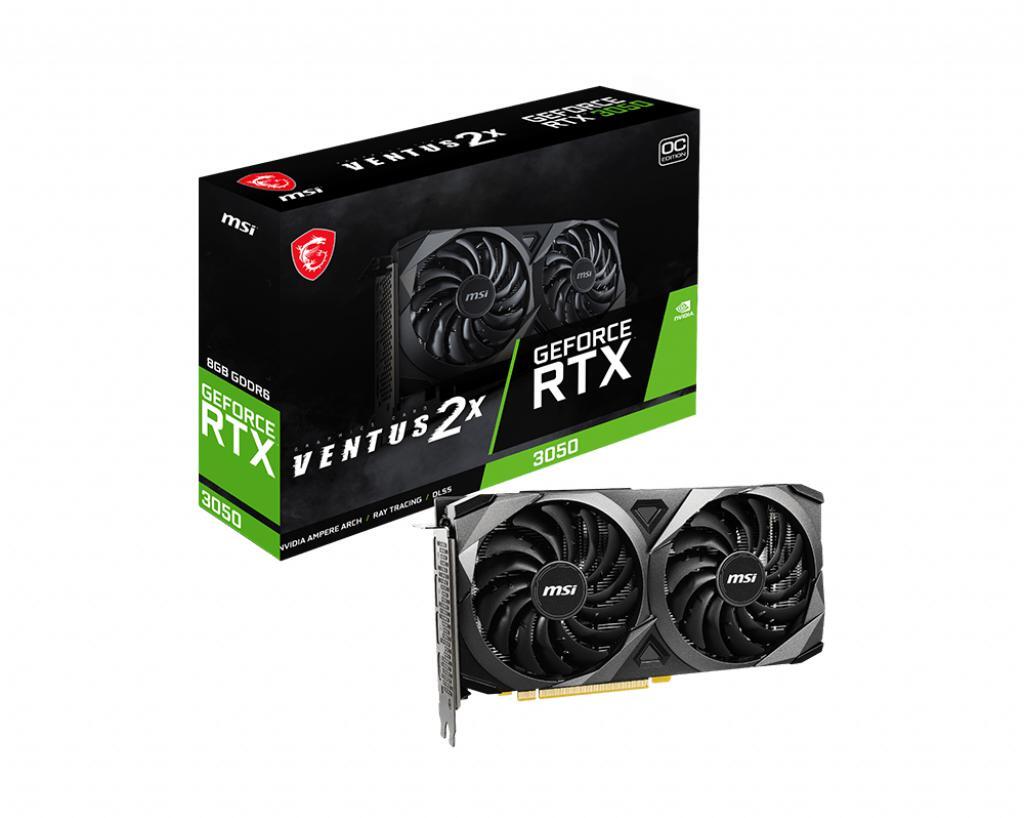 ** B Grade ** Gráfica MSI GeForce® RTX 3050 VENTUS 2X OC 8GB GDDR6