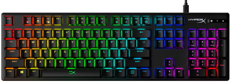 Teclado Mecânico HyperX Alloy Origins RGB Gaming US Red Switches - Full Size