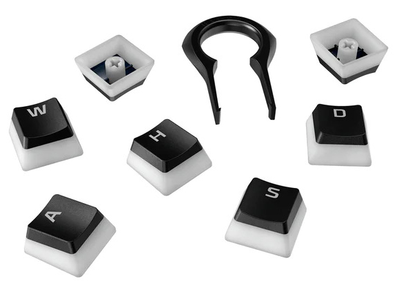 HyperX - Kit Teclas HyperX Pudding Keycaps Full Key Set Preto PBT Layout US