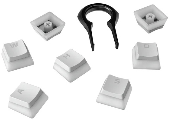 HyperX - Kit Teclas HyperX Pudding Keycaps Full Key Set Branco PBT Layout US