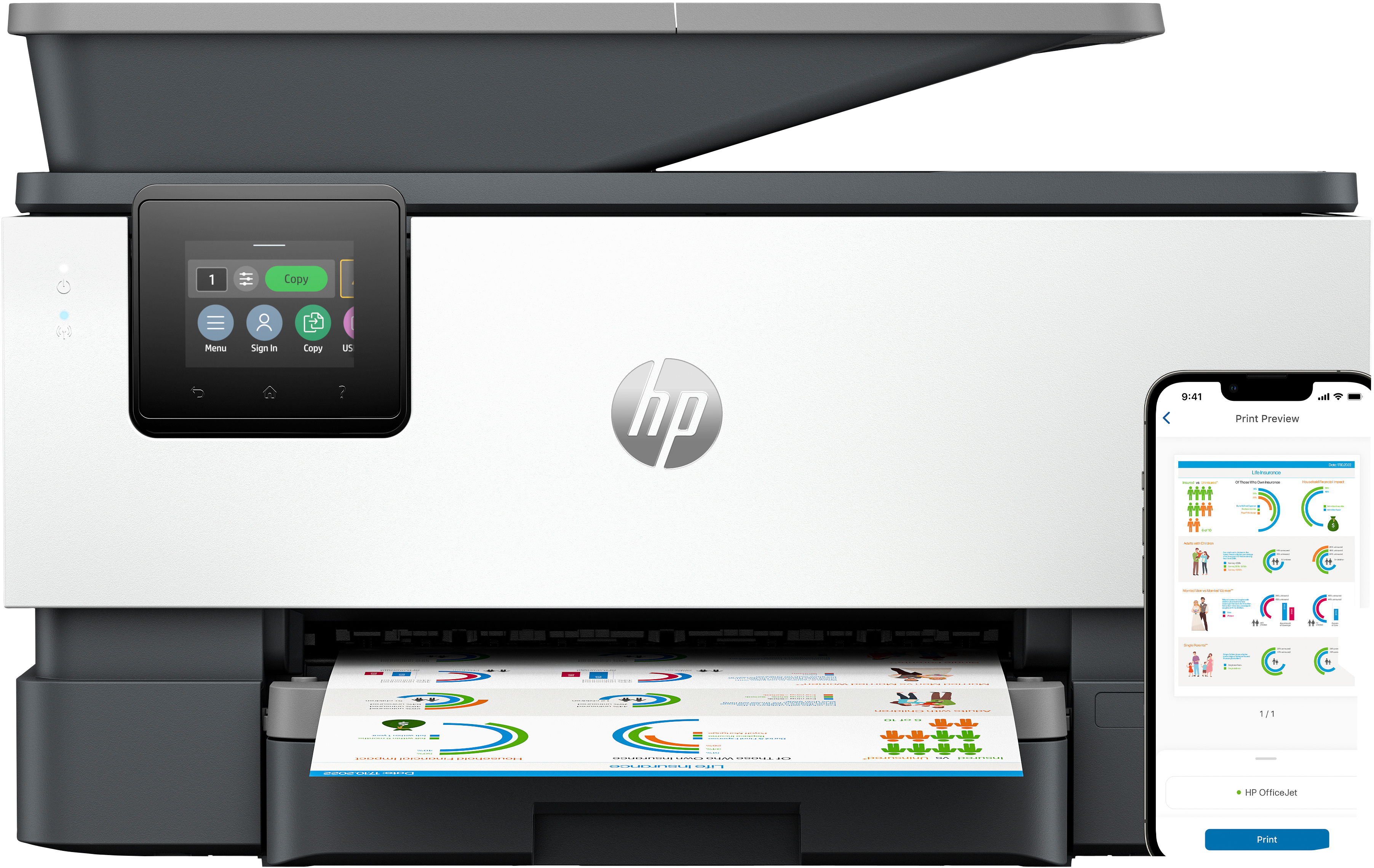 Picture of Picture of Impressora Multifunções a Jato de Tinta HP OfficeJet Pro 9120b All-in-One