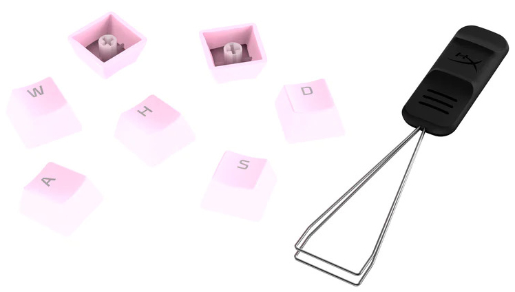 HyperX - Kit Teclas HyperX Pudding Keycaps Full Key Set Double Shot Rosa PBT Layout US