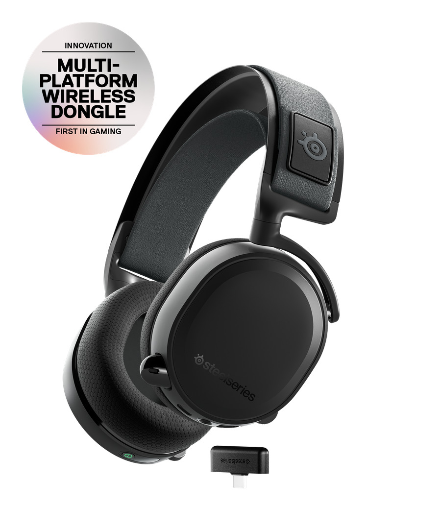 ** B Grade **  Headset SteelSeries Arctis 7+ 7.1 Surround Wireless Preto