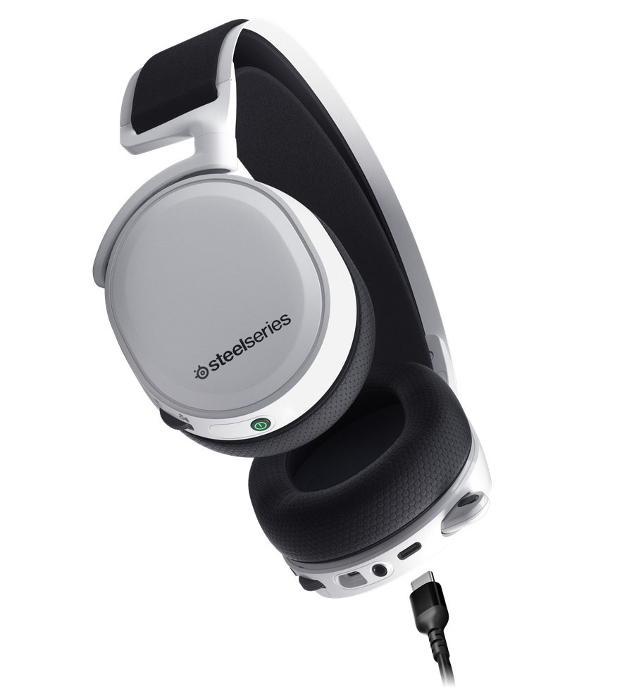 SteelSeries - Headset SteelSeries Arctis 7P+ 7.1 Surround Wireless Branco