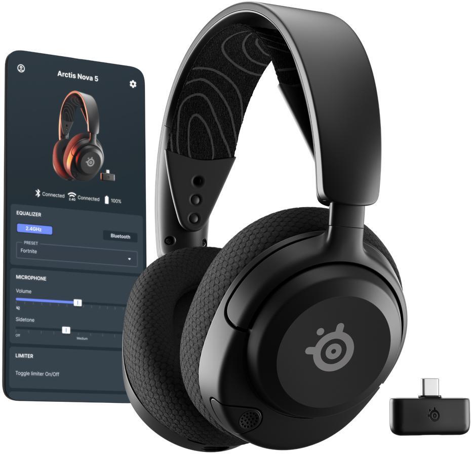 SteelSeries - Headset SteelSeries Arctis Nova 5 Wireless Preto