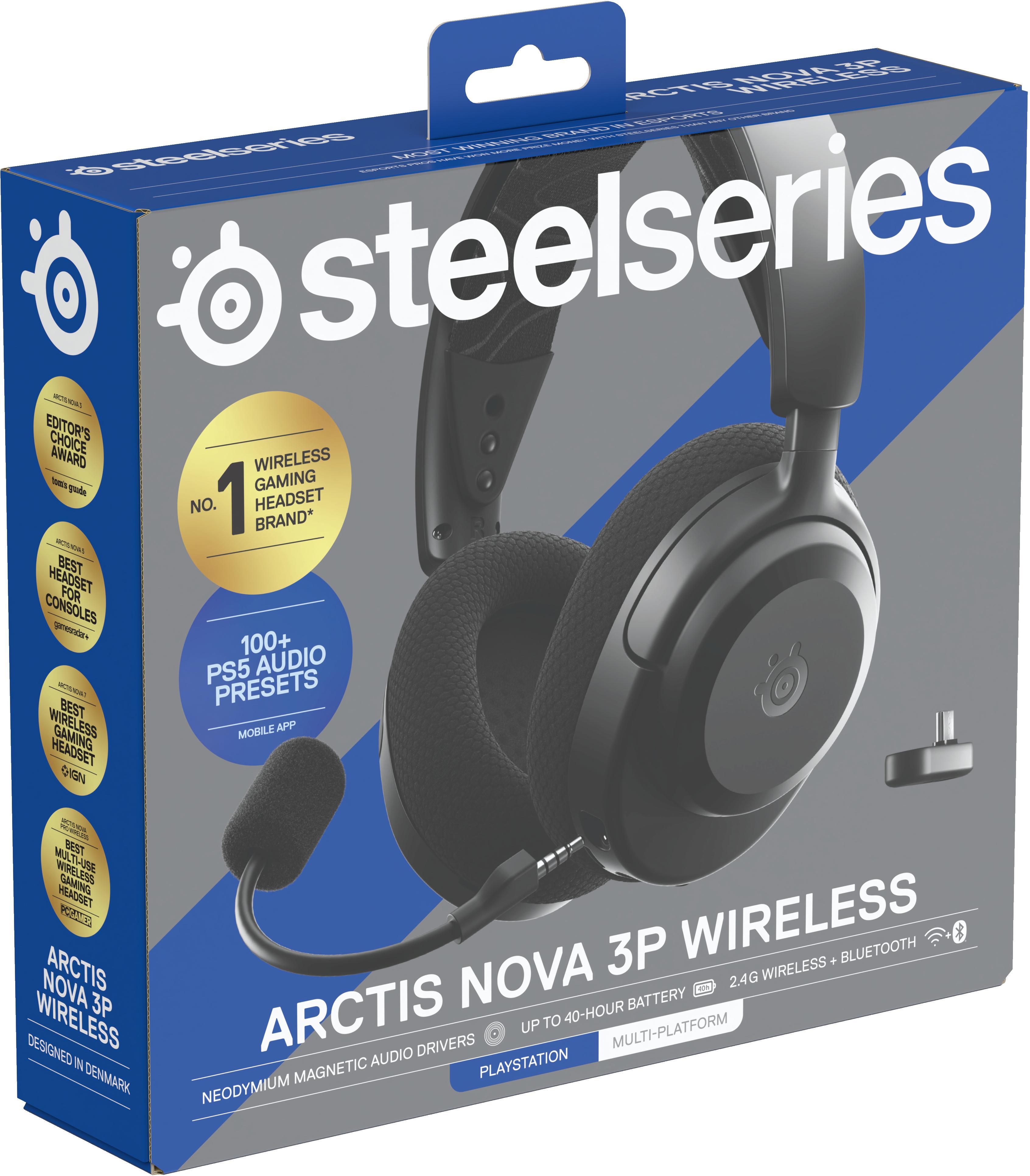 SteelSeries - Headset Steelseries Arctis Nova 3P Wireless/Bluetooth Preto