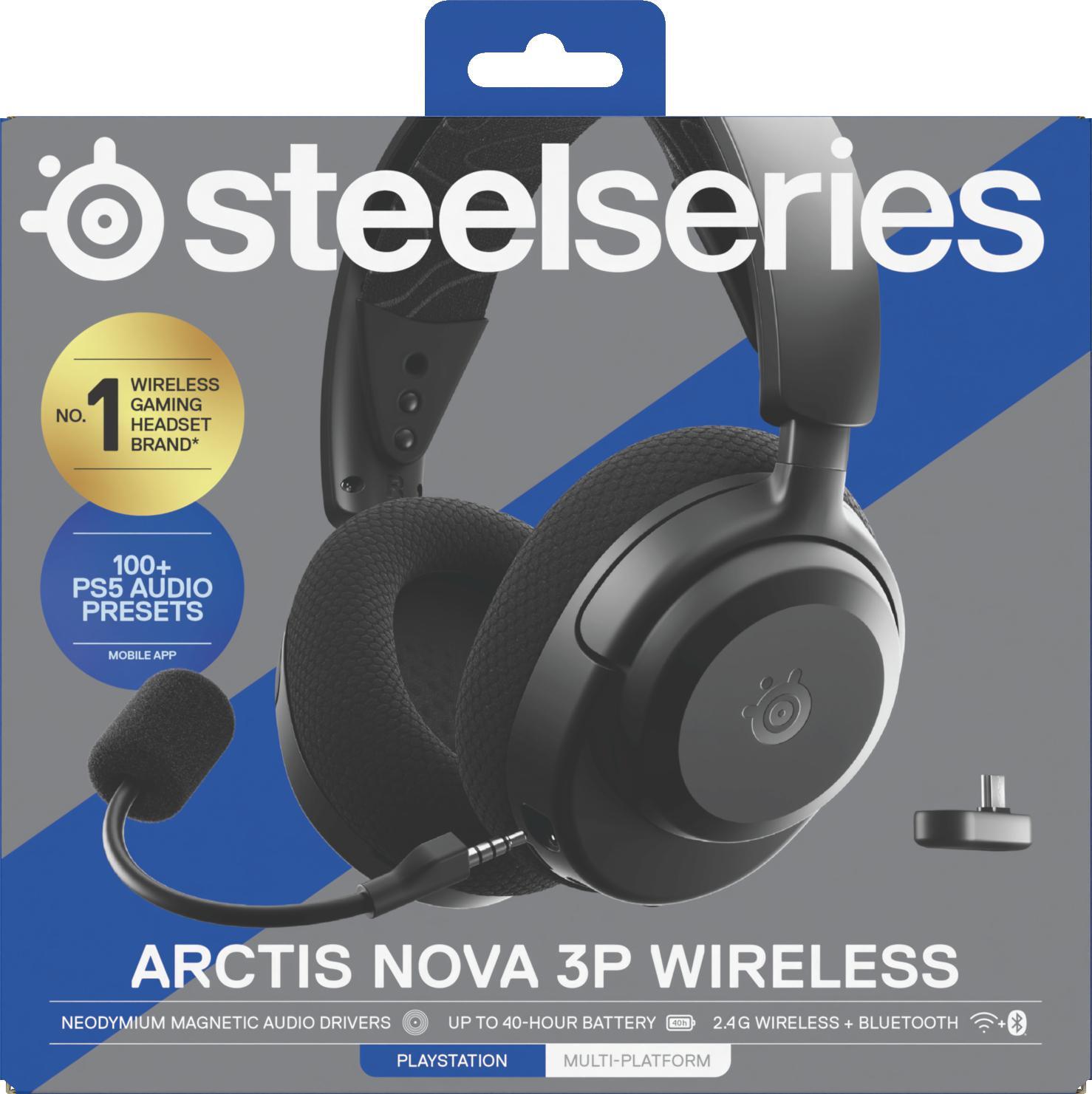 SteelSeries - Headset Steelseries Arctis Nova 3P Wireless/Bluetooth Preto