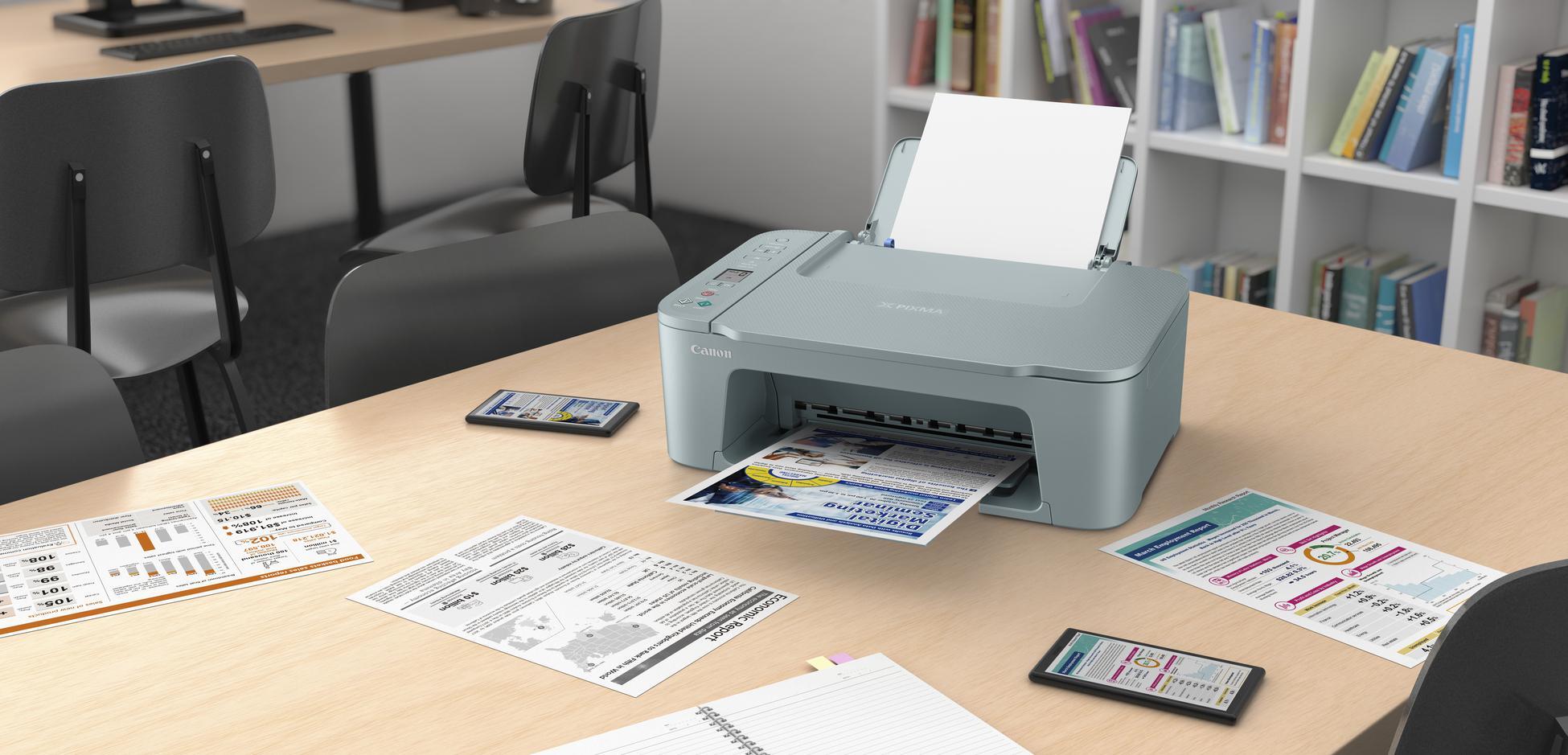 Canon - Multifunções Canon PIXMA TS3752i Wi-Fi Cinzento Azul