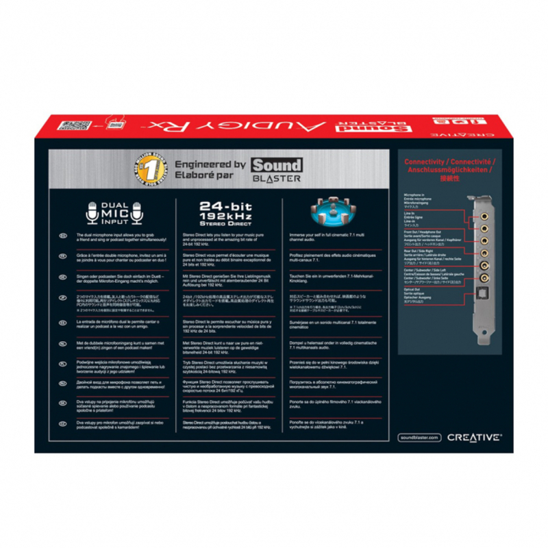 Creative - Placa de Som Creative Sound Blaster Audigy RX PCIe