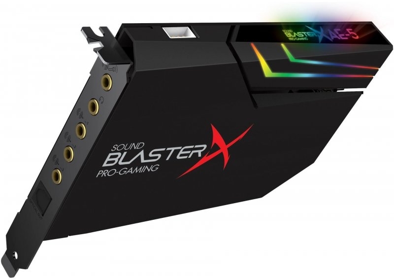 Creative - Placa de Som Creative Sound BlasterX AE-5 Plus Hi-Res RGB PCIe
