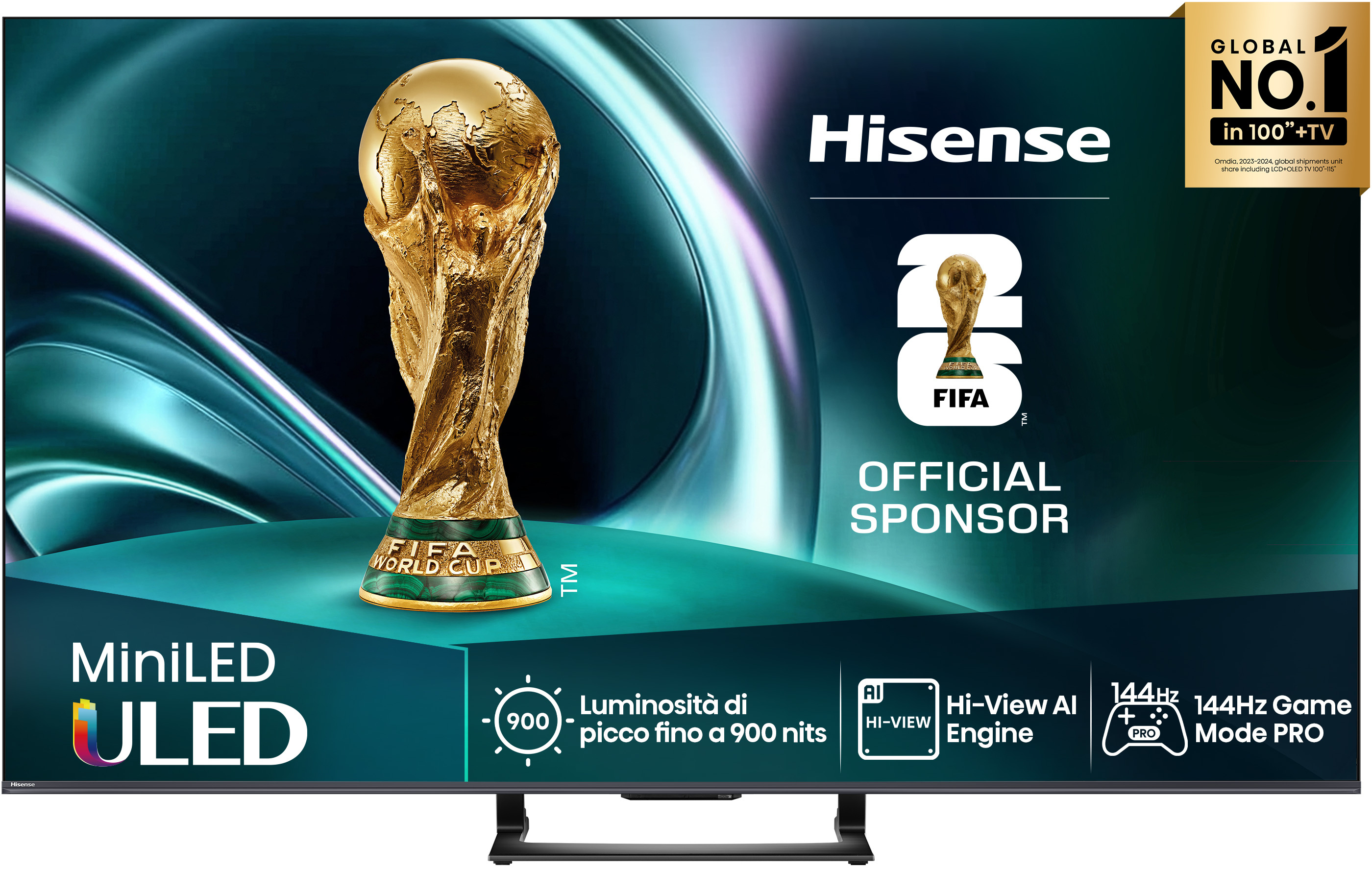  - Televisão Hisense 75U7Q 75" Mini LED UltraHD 4K VIDAA
