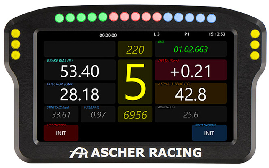 Dashboard 5" Ascher Racing