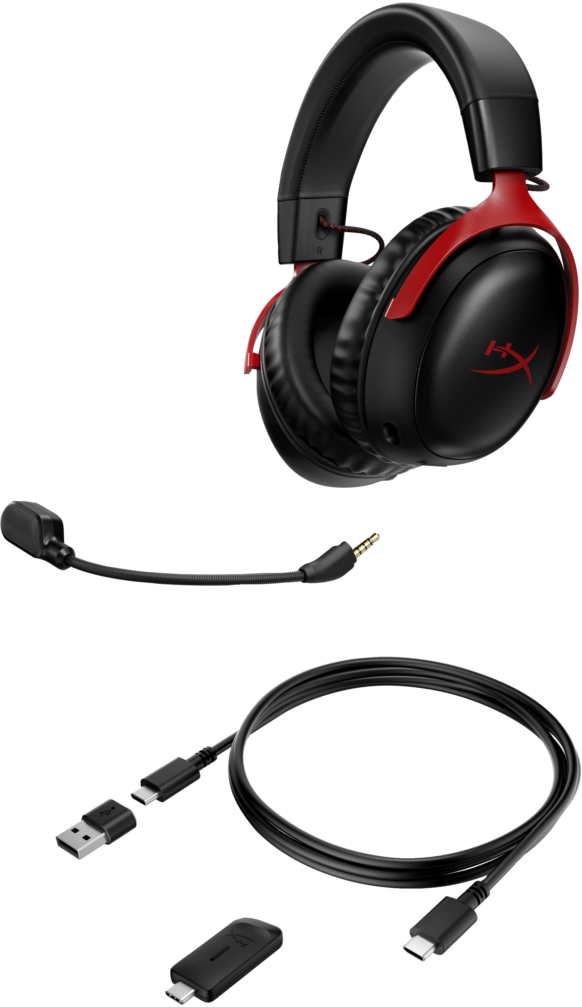 Kit Streamer HyperX Headset Cloud Core Gamer LED + Microfone