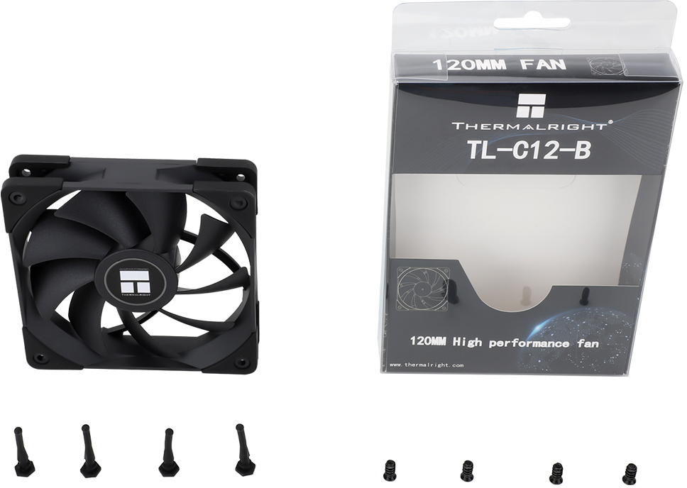 Thermalright - Ventoinha Thermalright TL-C12B PWM Preto 120mm