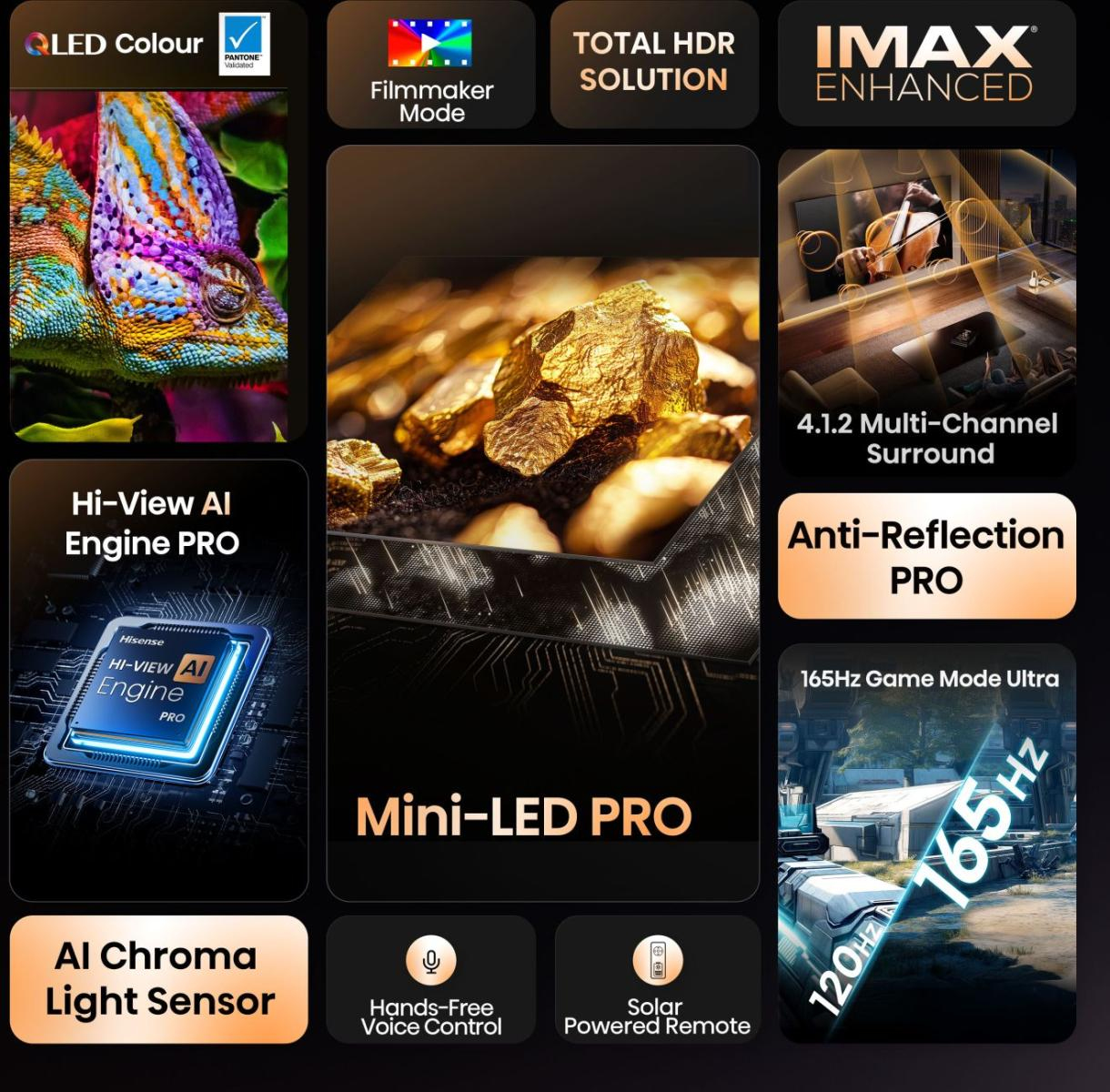  - Televisão Hisense 85U8Q 85" QD Mini LED UltraHD 4K VIDAA