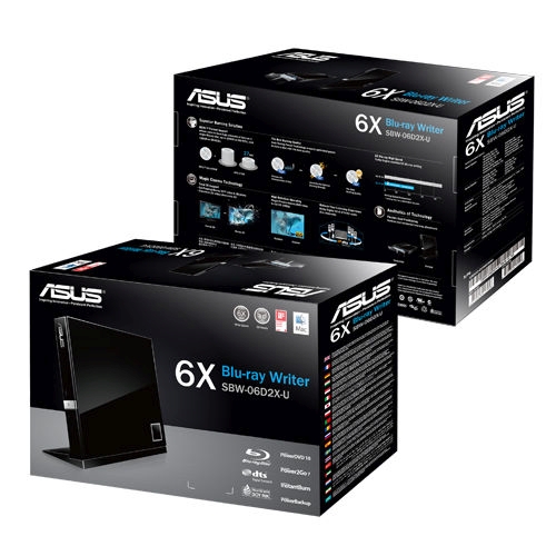 Asus - Drive Externa Blu-Ray Asus SBW-06D2X-U/BLK/G/AS Gravador 6x Preto