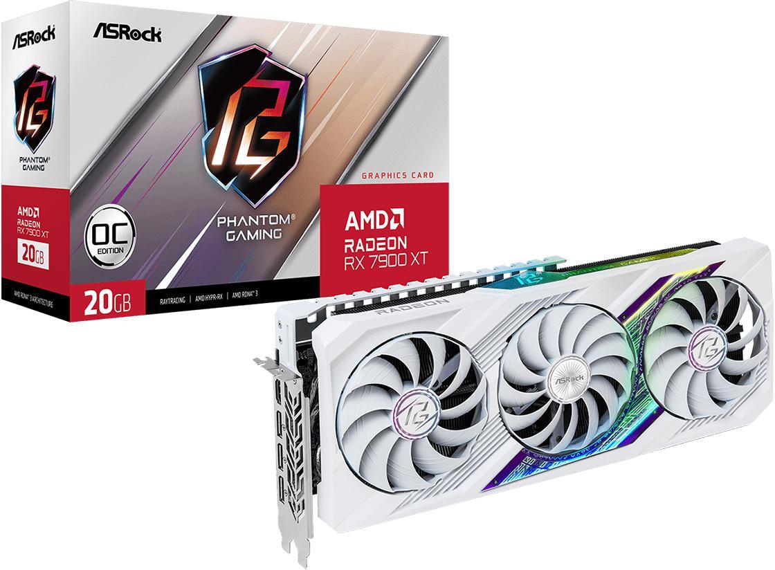 ASRock - Gráfica ASRock Radeon RX 7900 XT Phantom Gaming White OC 20GB GDDR6