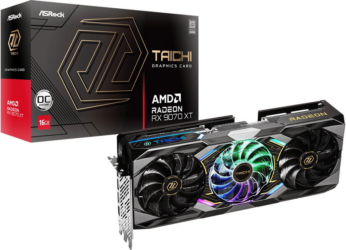 Gráfica ASRock Radeon RX 9070 XT Taichi OC 16GB GDDR6