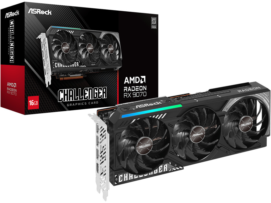 Gráfica ASRock Radeon RX 9070 Challenger OC 16GB GDDR6