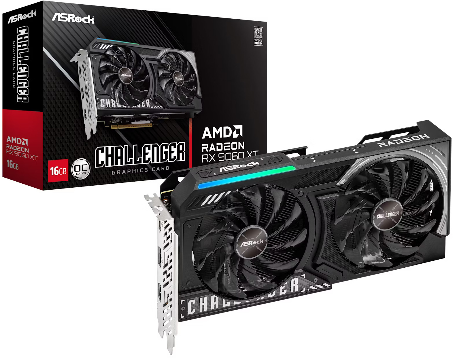 Gráfica ASRock Radeon RX 9060 XT Challenger OC 16GB GDDR6