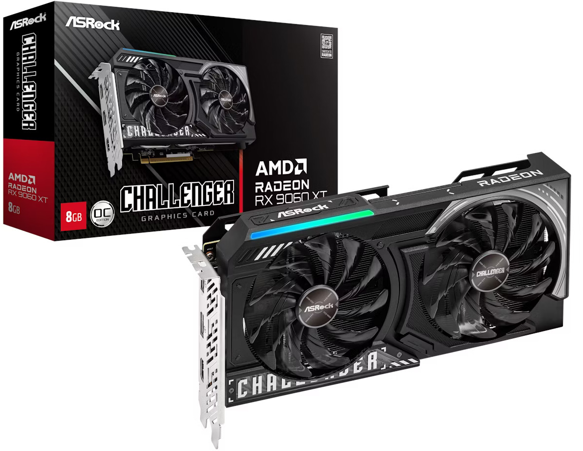 Gráfica ASRock Radeon RX 9060 XT Challenger OC 8GB GDDR6