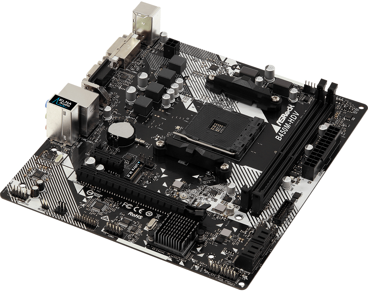 ASRock - Motherboard ASRock B450M-HDV R4.0