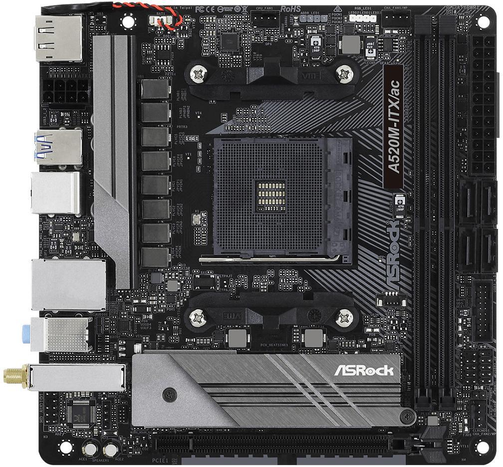 ASRock - Motherboard ASRock A520M-ITX/AC