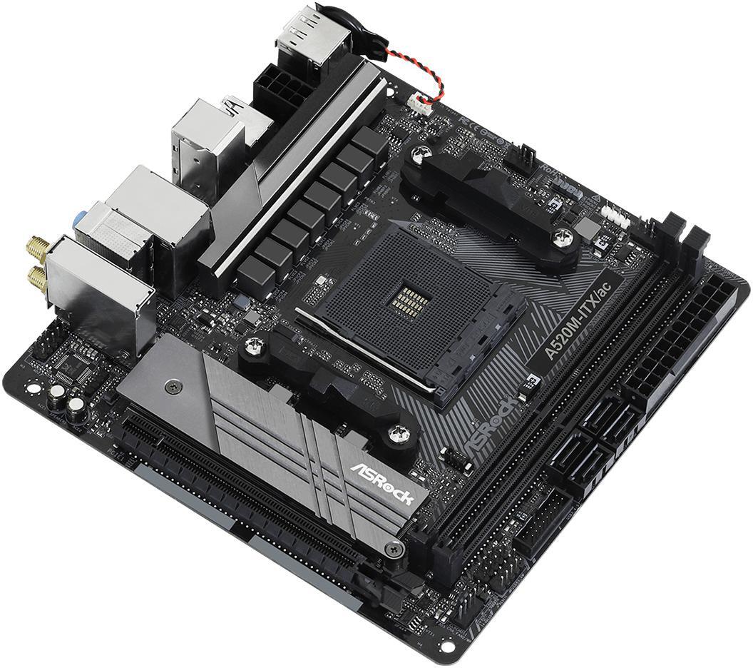 ASRock - Motherboard ASRock A520M-ITX/AC