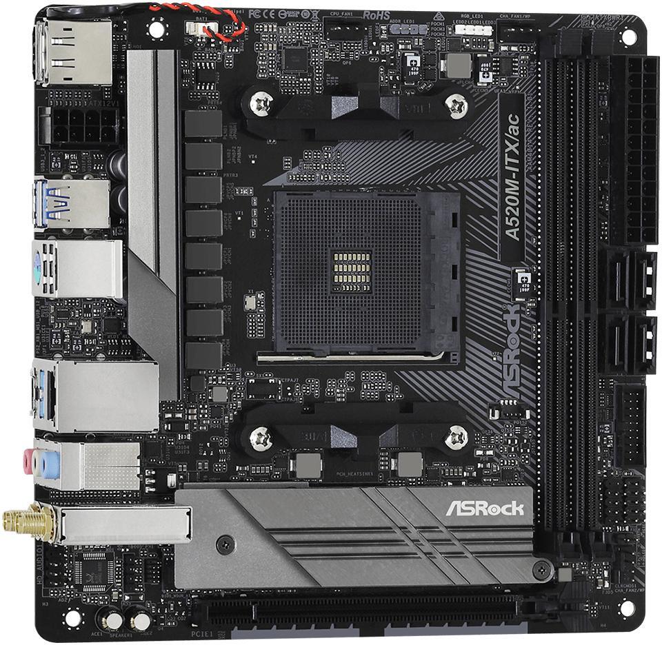 ASRock - Motherboard ASRock A520M-ITX/AC