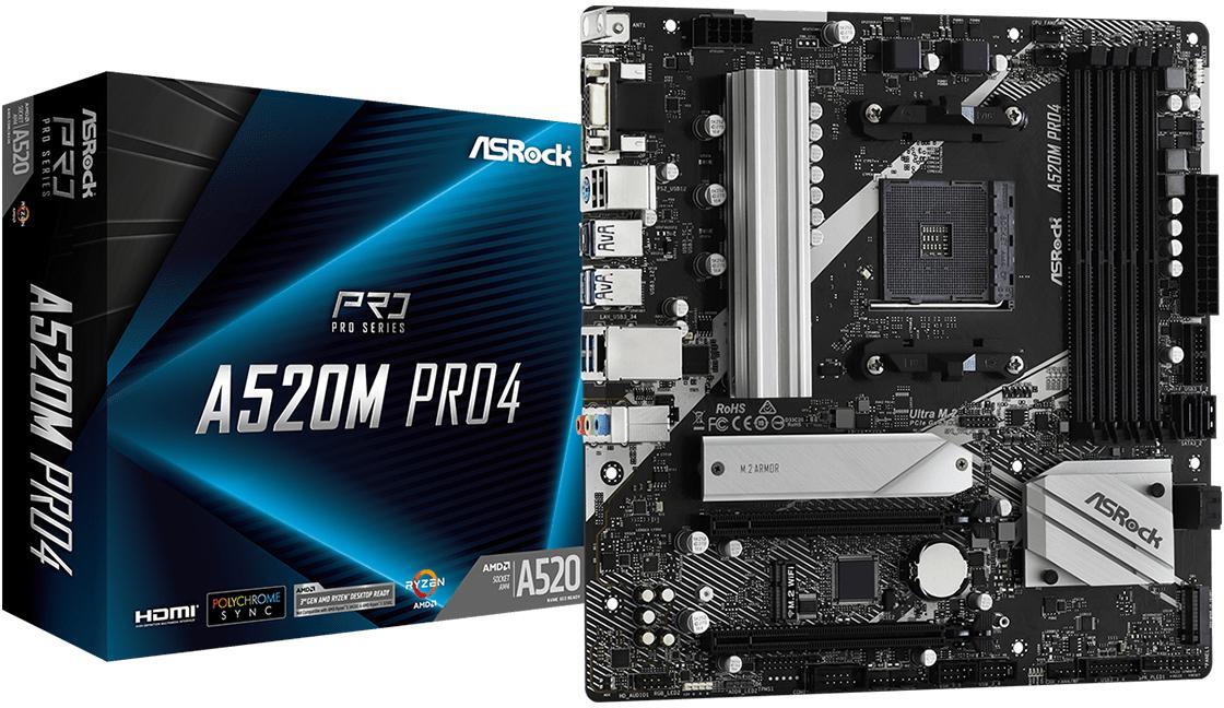 ASRock - Motherboard ASRock A520M Pro4