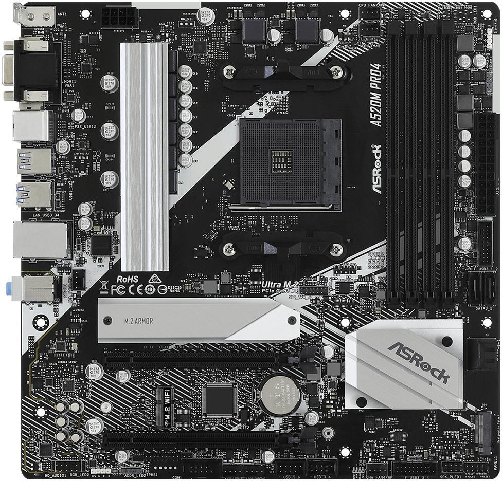 ASRock - Motherboard ASRock A520M Pro4