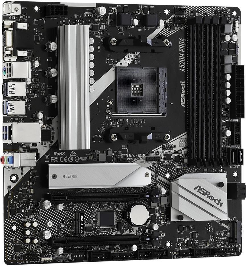 ASRock - Motherboard ASRock A520M Pro4