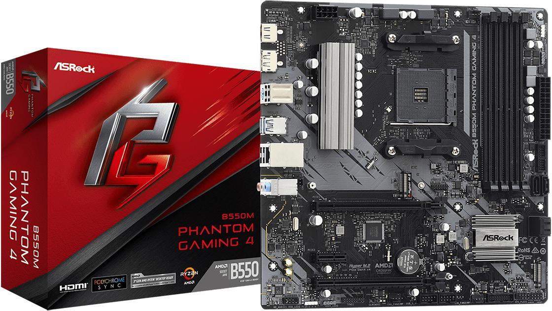 ASRock - Motherboard ASRock B550M Phantom Gaming 4