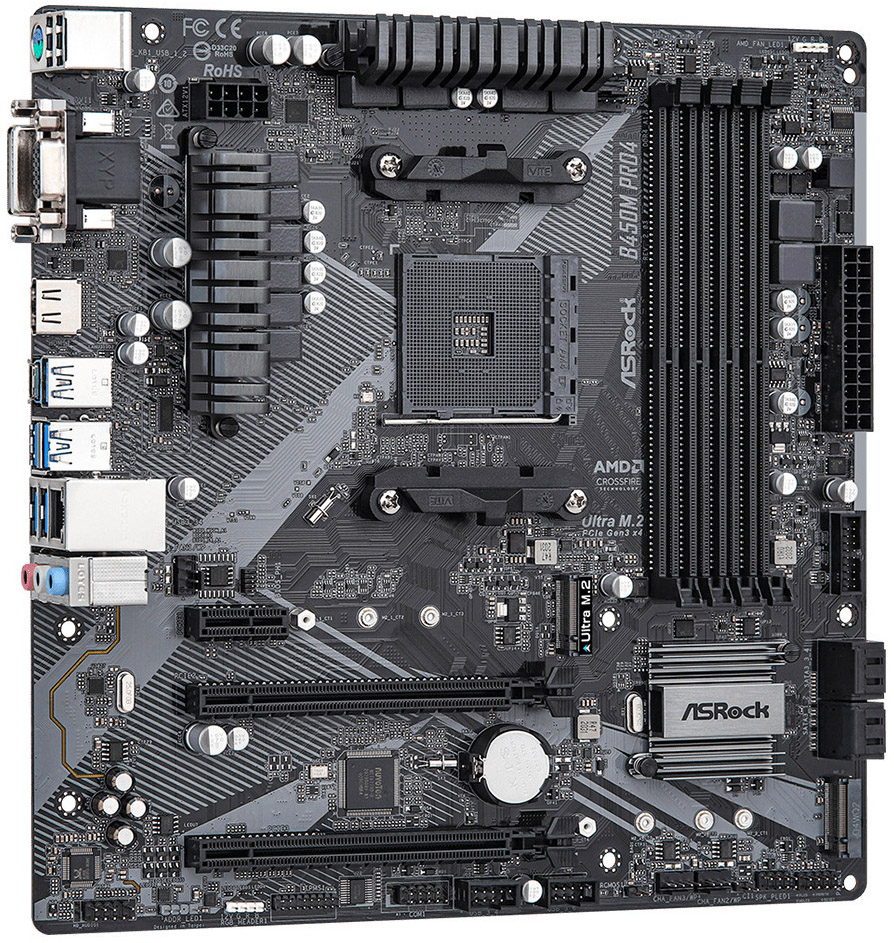 ASRock - ** B Grade ** Motherboard ASRock B450M Pro4 Rev.2.0