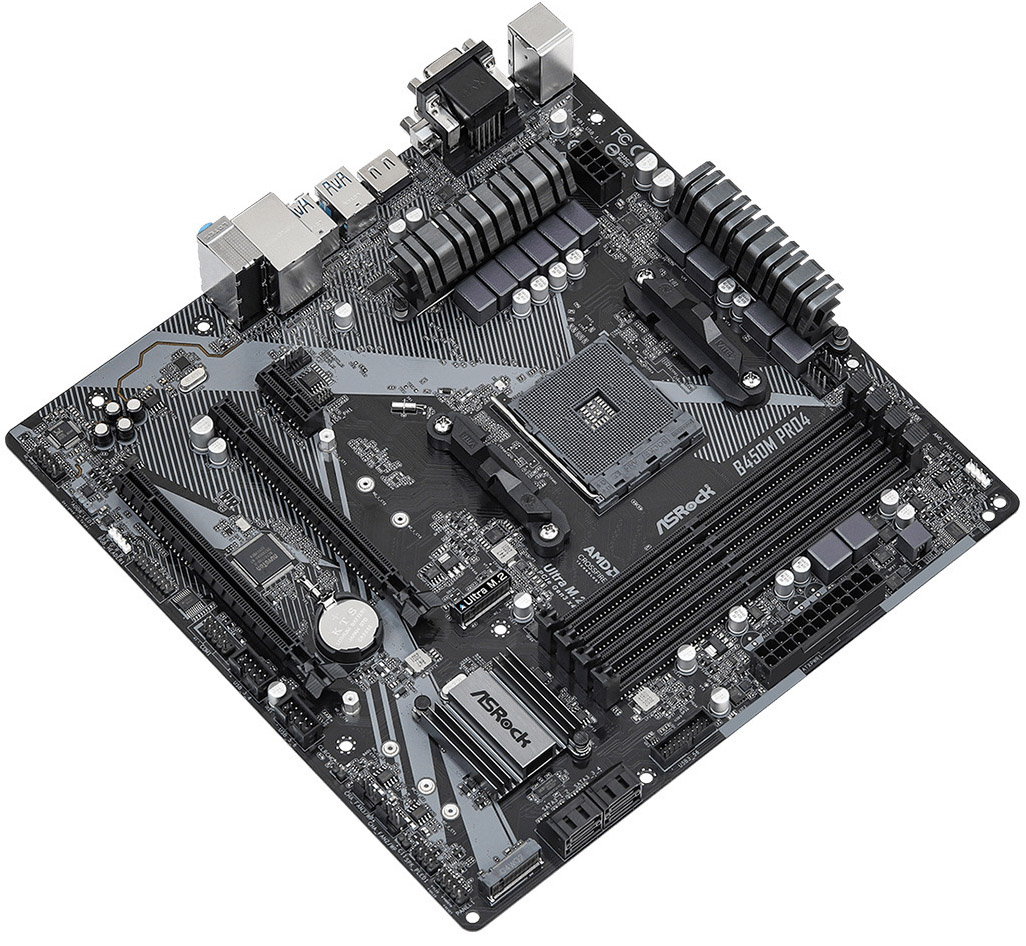 ASRock - ** B Grade ** Motherboard ASRock B450M Pro4 Rev.2.0
