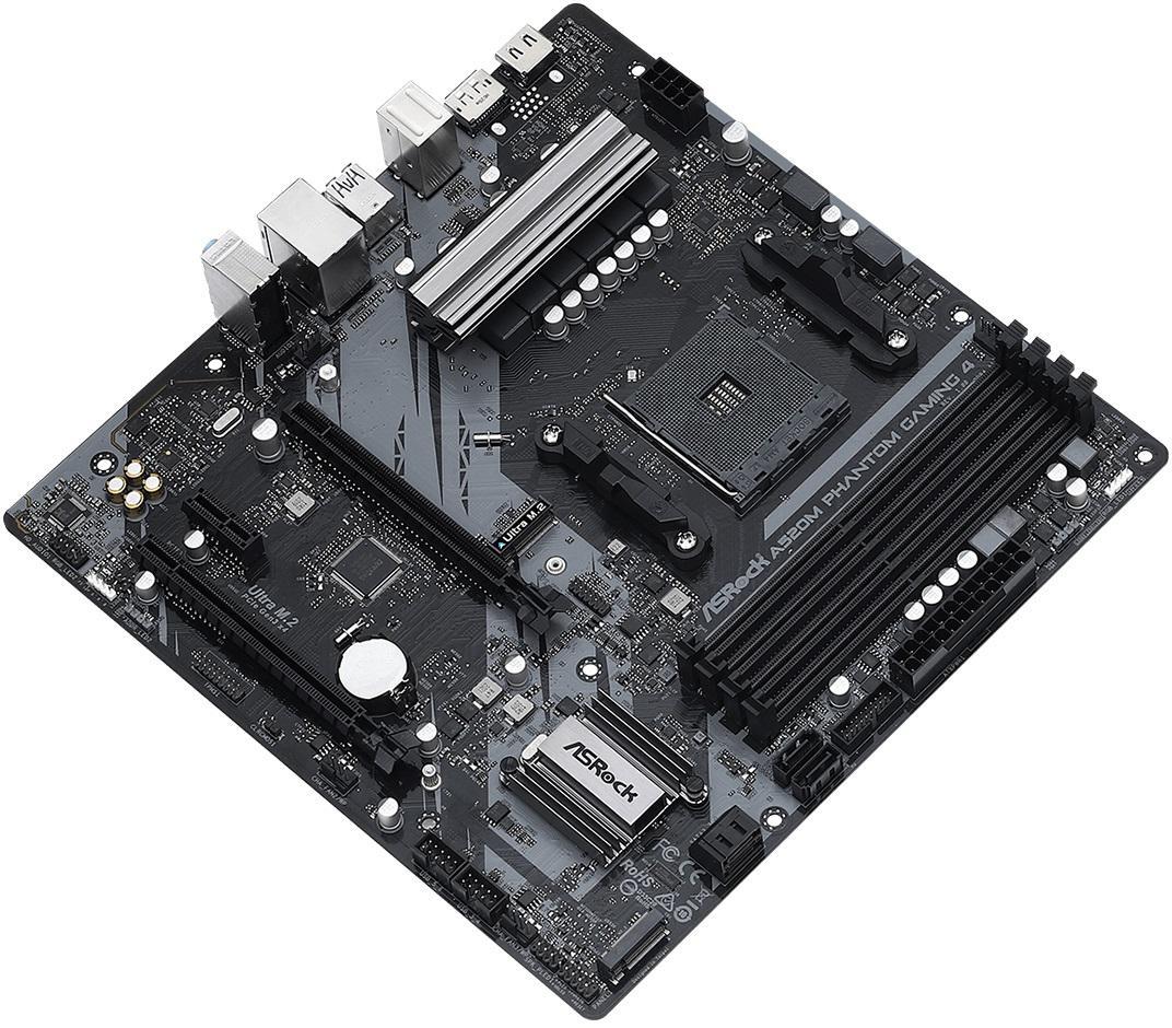 ASRock - Motherboard ASRock A520M Phantom Gaming 4