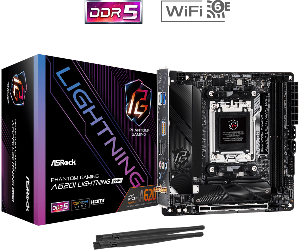 ASRock - Motherboard ASRock A620I Lightning WiFi